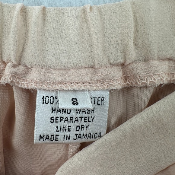 Vintage Chiffon Flare Skirt 8 Peach Flowy Soft Silky Ballet Pull On - Picture 6 of 9
